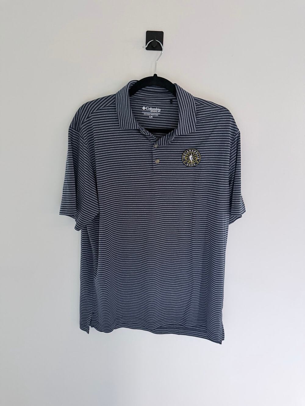 Columbia Golf Omni-Wick 2024 NBA All-Star Striped Embroidered Polo-Size L